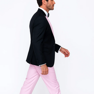 Black And Pink Suit - Tuxedo