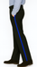 Black and Royal Side Trim Dress Pants - Black Tuxedo Pants - Flat Front Pant