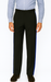 Black and Royal Side Trim Dress Pants - Black Tuxedo Pants - Flat Front Pant