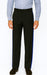 Black and Royal Side Trim Dress Pants - Black Tuxedo Pants - Flat Front Pant