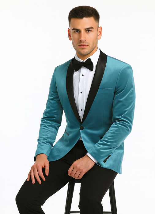 Black and Teal Tux for Every Occasion