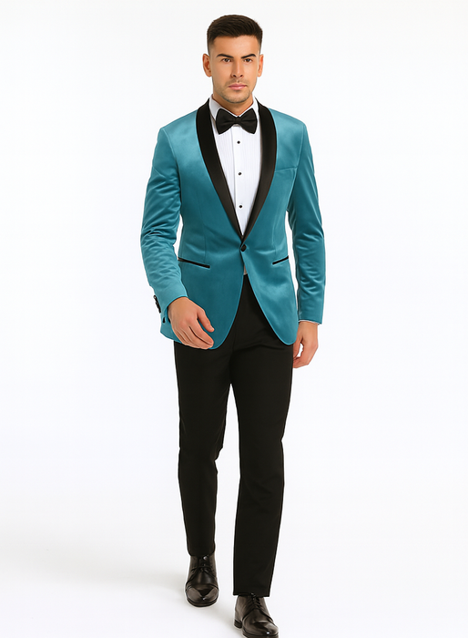 Black and Teal Tux for Every Occasion