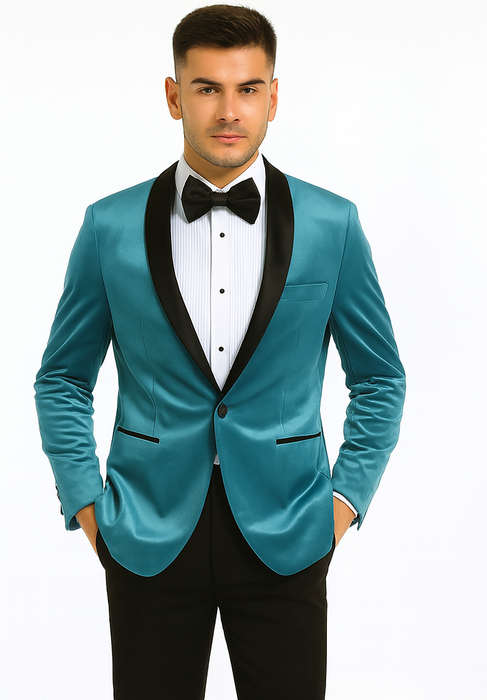 Black and Teal Tux for Every Occasion
