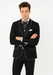 Black and White Trim Lapel Tuxedo Suit