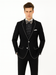 Black and White Trim Lapel Tuxedo Suit