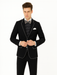 Black and White Trim Lapel Tuxedo Suit