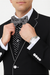 Black and White Trim Lapel Tuxedo Suit