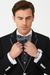 Black and White Trim Lapel Tuxedo Suit
