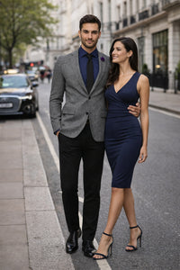 Black and White Tweed Blazer - Gray Herringbone Sport Coat - Slim Fit Men's Blazer