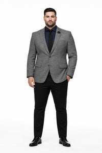 Black and White Tweed Blazer - Gray Herringbone Sport Coat - Slim Fit Men's Blazer