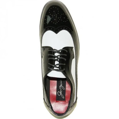 Black & White Wingtip Men's Tuxedo Shoes – Vintage Gatsby Spat Dress Shoes