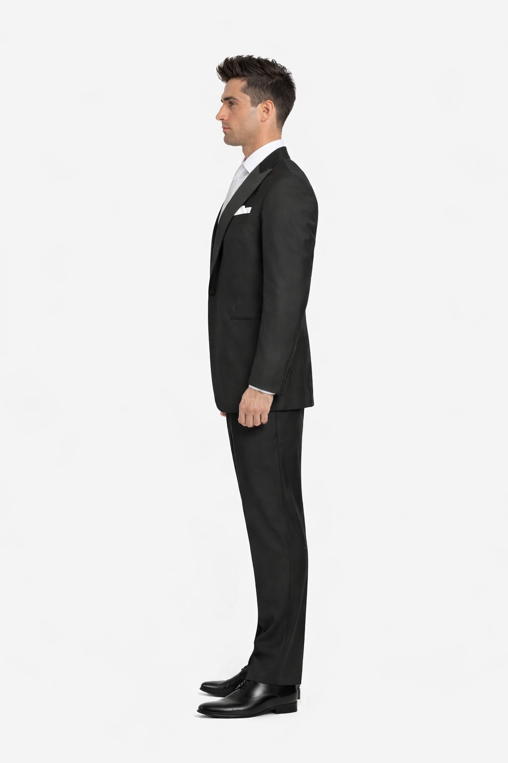 Black Best  Designer One Button Black Tuxedo Suit For Men 100% wool super 140's suit - Image 2