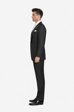 Black Best  Designer One Button Black Tuxedo Suit For Men 100% wool super 140's suit - Image 2