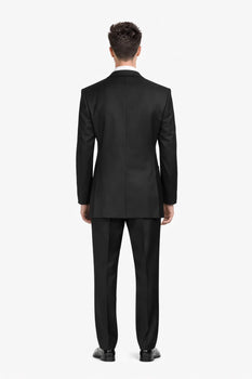 Black Best  Designer One Button Black Tuxedo Suit For Men 100% wool super 140's suit - Image 3