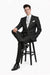 Black Best  Designer One Button Black Tuxedo Suit For Men 100% wool super 140's suit
