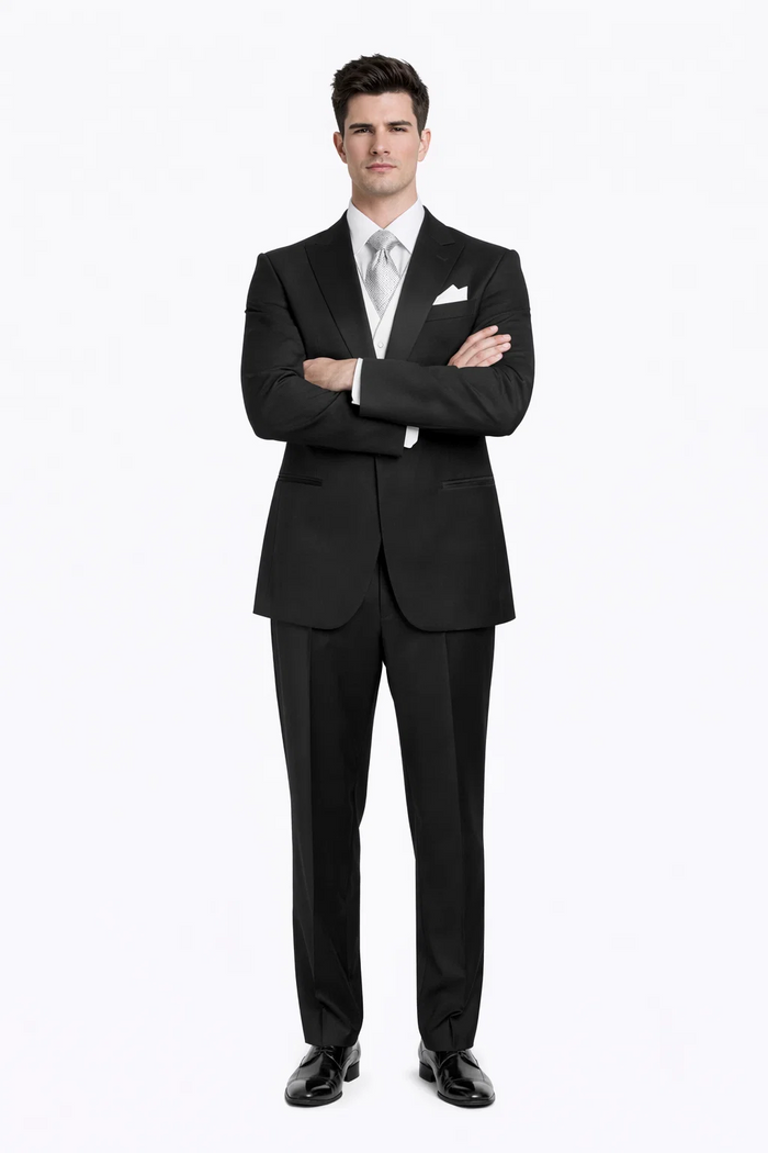 Black Best  Designer One Button Black Tuxedo Suit For Men 100% wool super 140's suit - Image 5