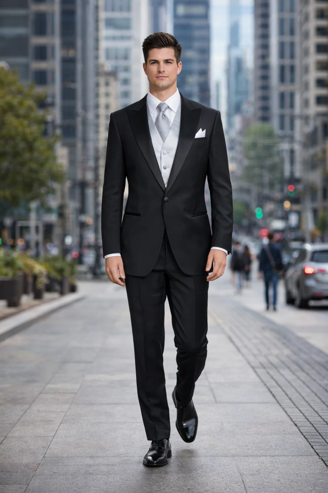 Black Best  Designer One Button Black Tuxedo Suit For Men 100% wool super 140's suit - Image 6