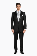 Black Best  Designer One Button Black Tuxedo Suit For Men 100% wool super 140's suit