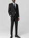 Mens Modern Classic Black Birdseye Two Button Suit