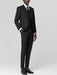 Mens Black 3 Piece Birdseye Modern Classic Style Formal Suit (Open Box)