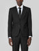 Mens Modern Classic Black Birdseye Two Button Suit