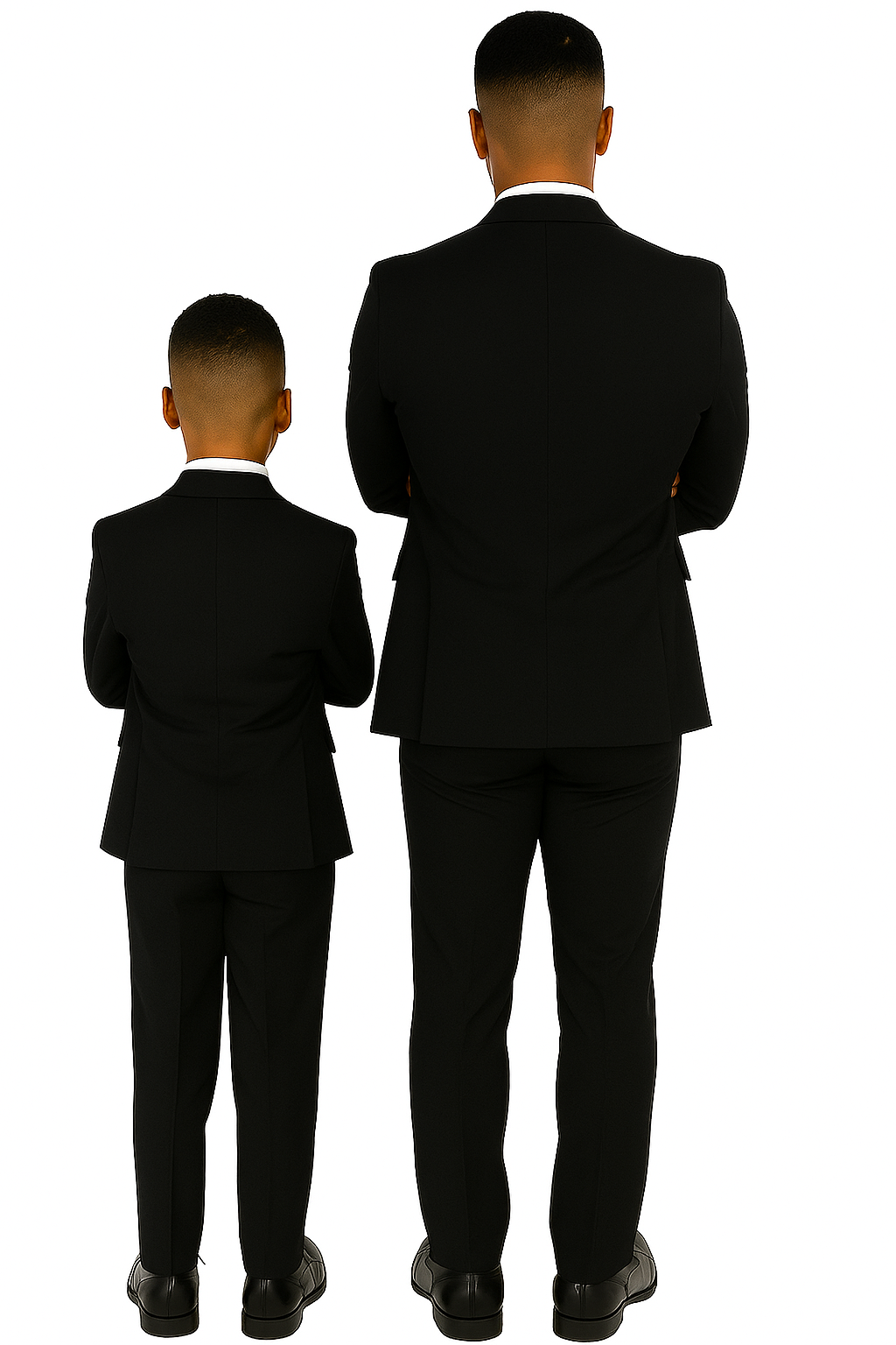 Father and Son Suits - Black Boys Suit Perry Ellis Vested Boy's Wedding Suit in Black - Image 3