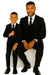 Father and Son Suits - Black Boys Suit Perry Ellis Vested Boy's Wedding Suit in Black