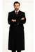 Black Cashmere Chesterfield Overcoat – 1920s Full Length Topcoat