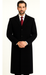 Black Cashmere Chesterfield Overcoat – 1920s Full Length Topcoat