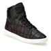 Belvedere Vero Crocodile Patchwork High-Top Sneaker in Honey
