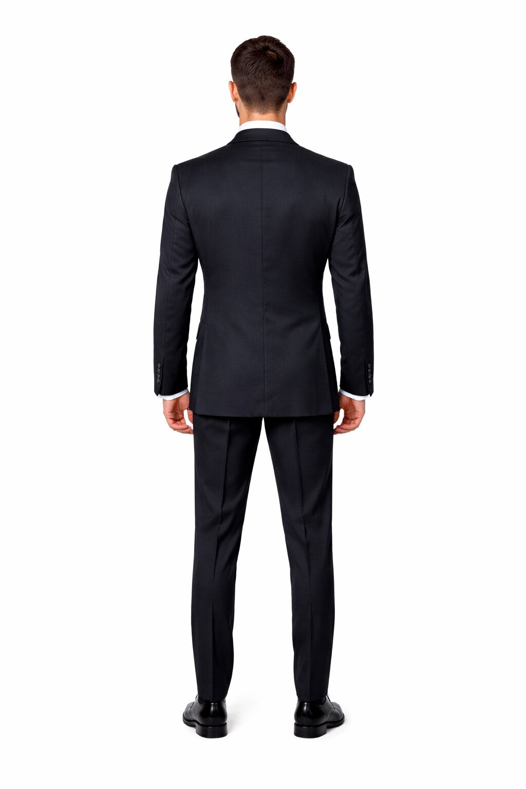 Double Breasted Slim Fit Formal Suit Modern Black Design ROSSI MAN Milano RM1101 - Image 2