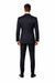 Double Breasted Slim Fit Formal Suit Modern Black Design ROSSI MAN Milano RM1101