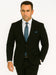 Black Extra Fine Poly-Rayon Summer Light Weight Fabric Cheap Priced Business Suits Clearance Sale