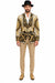 Men’s Black and Gold Baroque Blazer with Matching Pants, Hat, and Shoes – Luxury Party and Wedding Outfit Set