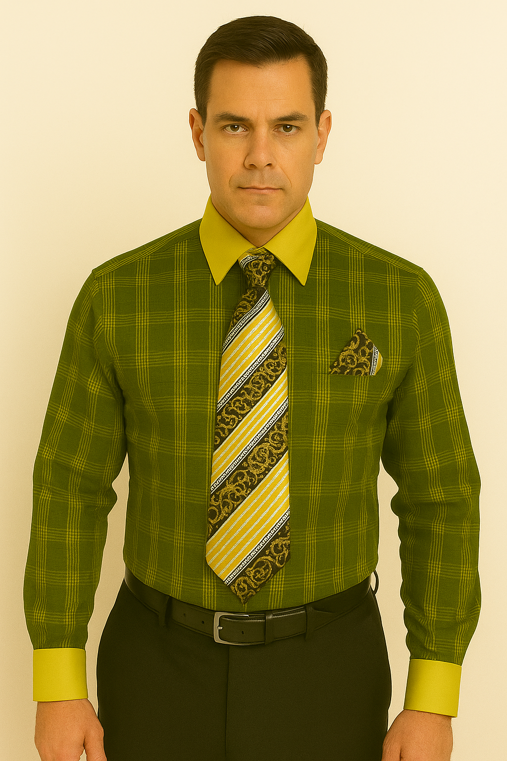 Black Gold Colorful Men'S Dress Shirt - Image 6
