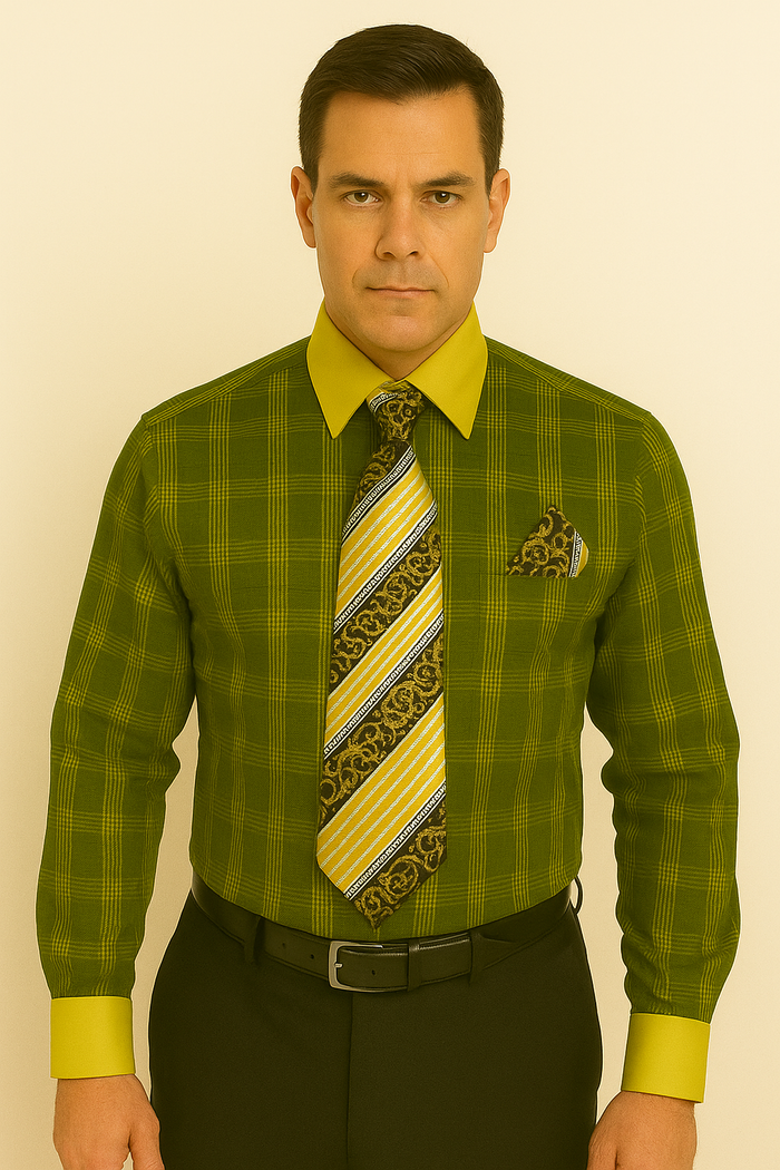 Black Gold Colorful Men'S Dress Shirt - Image 6