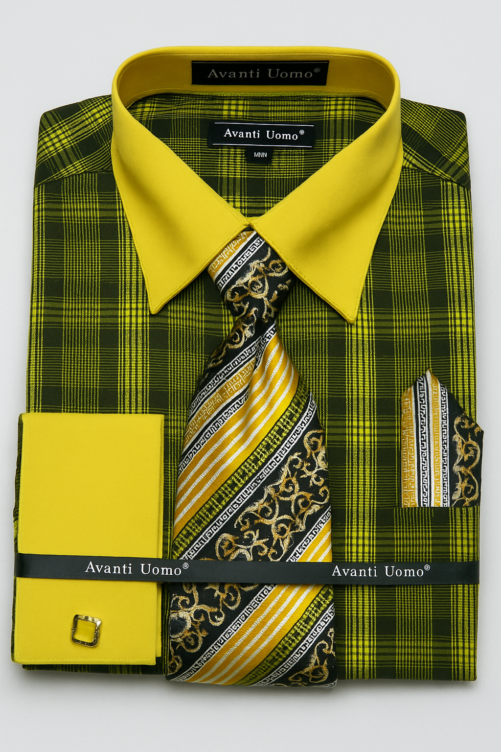 Black and Gold Dress Shirts for Men