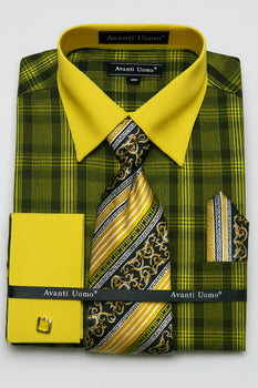 men black and gold dress shirt Prestige Designer Club Shirt Mens Black Gold Greek Key Button Down LACE490