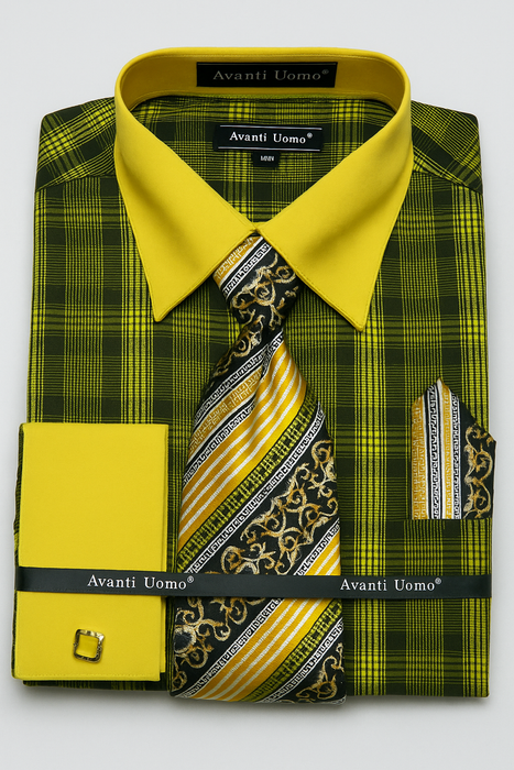 Black Gold Colorful Men'S Dress Shirt
