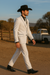 Black Lapel Two Toned Men'S 2 Buttons 3 Piece Church Suit White Tuxedo With Black Trim - Three Piece Suit
