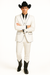 Black Lapel Two Toned Men'S 2 Buttons 3 Piece Church Suit White Tuxedo With Black Trim - Three Piece Suit
