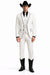Black Lapel Two Toned Men'S 2 Buttons 3 Piece Church Suit White Tuxedo With Black Trim - Three Piece Suit
