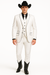 Black Lapel Two Toned Men'S 2 Buttons 3 Piece Church Suit White Tuxedo With Black Trim - Three Piece Suit