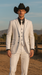 Black Lapel Two Toned Men'S 2 Buttons 3 Piece Church Suit White Tuxedo With Black Trim - Three Piece Suit