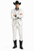 Black Lapel Two Toned Men'S 2 Buttons 3 Piece Church Suit White Tuxedo With Black Trim - Three Piece Suit