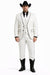 Black Lapel Two Toned Men'S 2 Buttons 3 Piece Church Suit White Tuxedo With Black Trim - Three Piece Suit