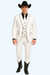 Black Lapel Two Toned Men'S 2 Buttons 3 Piece Church Suit White Tuxedo With Black Trim - Three Piece Suit