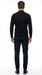 Black mock neck sweater pullover for men – cotton blend long sleeve knit