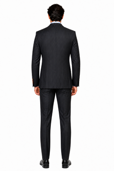 Black Pinstripe Bold Bold Chalk Stripe  Pinstripe Suit