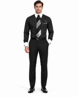 Black PinStripe Colorful Men'S Dress Shirt
